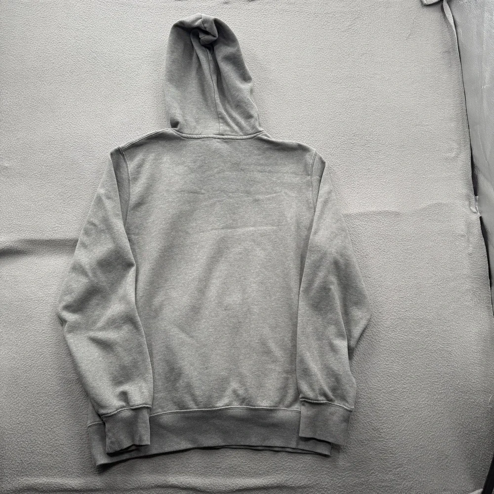 The North Face Hoodie Mens Large Gray Pullover Fleece Sweatshirt Graphic Logo